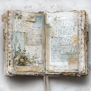 a beautiful boho style junk journal open to one of the pages fe0c9e3d c8d3 428c 9b6f 84cd9c4b4a2f 2