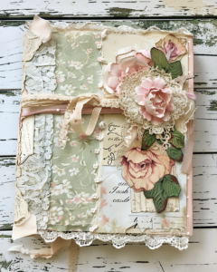 finished shabby chic junk journal with lace floral cover vint 5d49be73 de9c 4f09 9f2e a5058ef0adb9 0