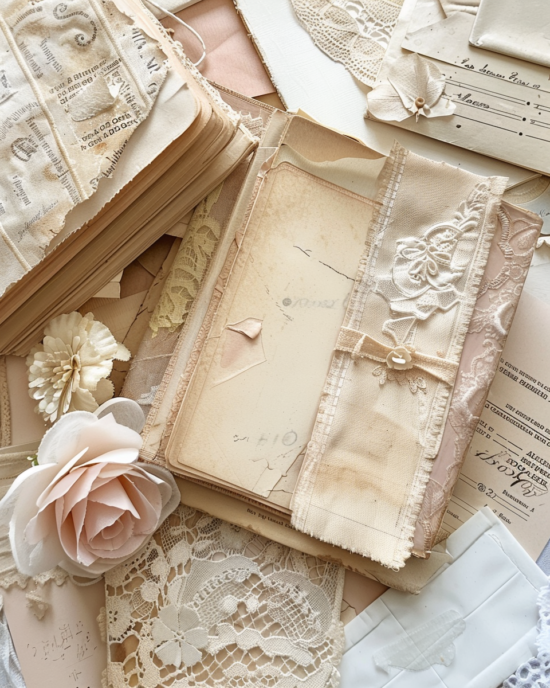 vintage junk journal paper assortment flat lay tea dyed paper 8d37dbaa 6e0c 4277 954e 32fa97186f9a 3